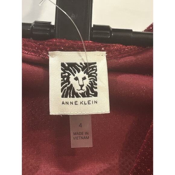 NWT Anne Klein Red Glitter Dress size 4 - Picture 2 of 5